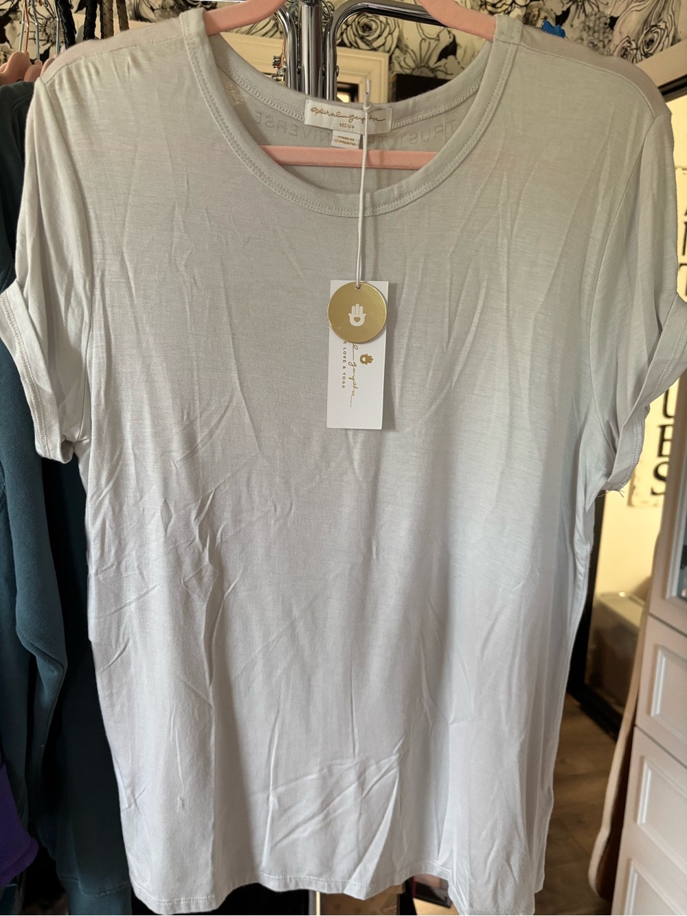 Spiritual Gangster Light Gray Short Sleeve Crew Tee